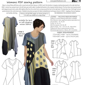 WAVE, womens PDF sewing pattern
