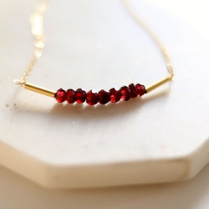 red garnet necklace january birthday birthstone