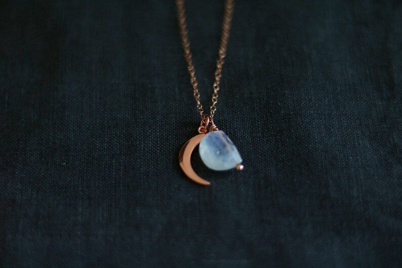 •NYX• rainbow moonstone + labradorite + gold necklace (18
