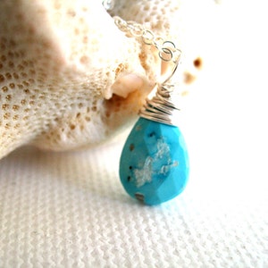 Sleeping Beauty Turquoise Necklace 14K silverfilled December Birthstone Gift for Her under 55 Vitrine image 2