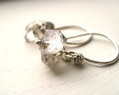 Herkimer Diamond Earrings Simple quartz drops Sterling Silver by Vitrine Bridesmaid gift wedding jewelry Gift for her Under 50