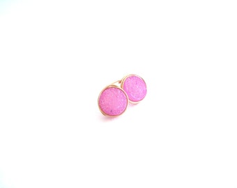 Lilac Druzy Studs, lavender gold earrings, druzy agate, Post earrings Round druzy earrings Under 55 Vitrine Designs