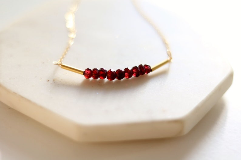 red garnet necklace january birthday birthstone