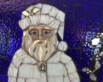 Mosaic Santa - Special Orders, Highly detailed work. Let's talk!