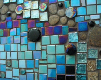 Mosaic panel or medallion for kitchens, baths, spas. Made to order - priced per square foot