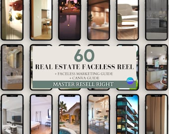 PLR Real Estate Branding Instagram Reels Videos Master Resell Rights MRR Realtor Marketing Canva Template PLR Digital Products Etsy Sellers