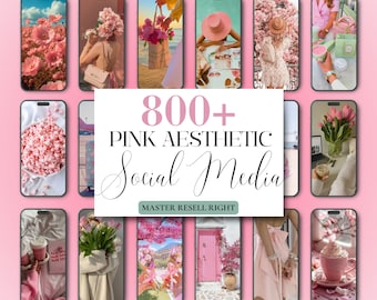 Reels sin rostro con estética rosa, publicaciones de Instagram, videos para redes sociales, marketing digital sin rostro, con derechos de reventa maestra PLR y MRR, Canva