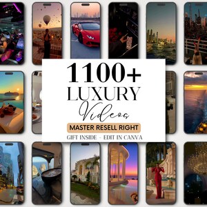 Luxury Faceless Videos Aesthetic, Luxe reels, Grow Your Social Media, Sell On Etsy, Master Resell Rights, MRR, PLR, Luxury reels instagram