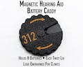 Magnetic Hearing Aid Battery Caddy – Easy-Open, Portable Battery Holder (Size 312)