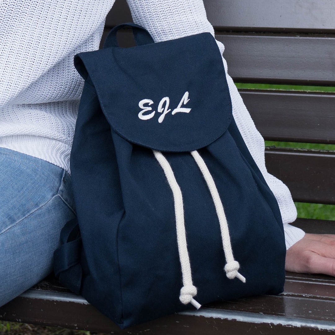 Personalised Embroidered Mini Cotton Rucksack - Etsy
