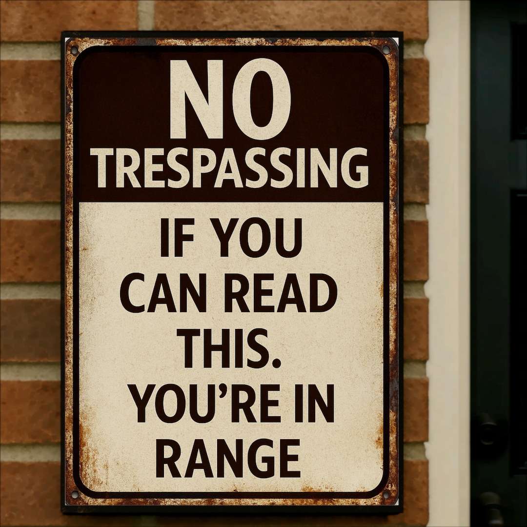 Funny No Trespassing Signnull