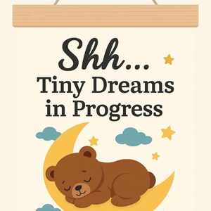 Baby Sleeping Sign: Waterproof Door Sign for Home or Business