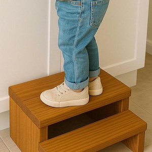 Personalized Wooden Toddler Step Stool: Montessori Learning Tower