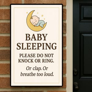 Baby schläft Schild: Lustig Tür Dekor