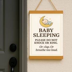 &quot;Baby schläft Schild: &quot;&quot;Nicht Klopfen&quot;&quot; Türschild, Kinderzimmer Deko.&quot;
