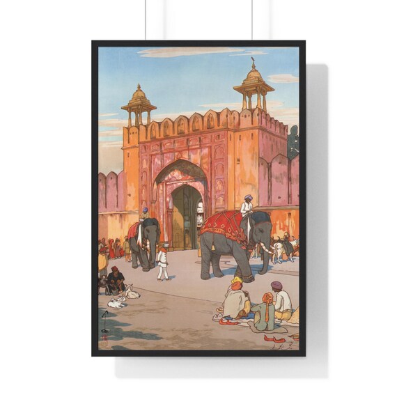吉田博 - 「ジャイプールのアジュメール門」額入りポスター - Etsy 日本