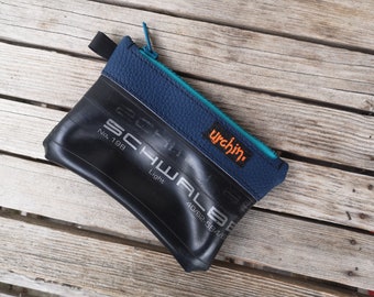 Electric Blue Recycled Seatbelt Keyring Wallet Pouch – Belo