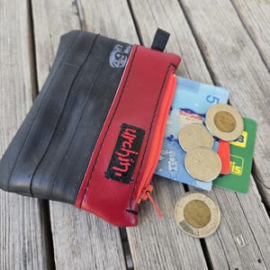 Petit porte-monnaie avec chambre à air - Chambres à air recyclées - Adapté aux vélos - Porte-monnaie végétalien - Rethink - Sacs oursins - Sac de tous les jours