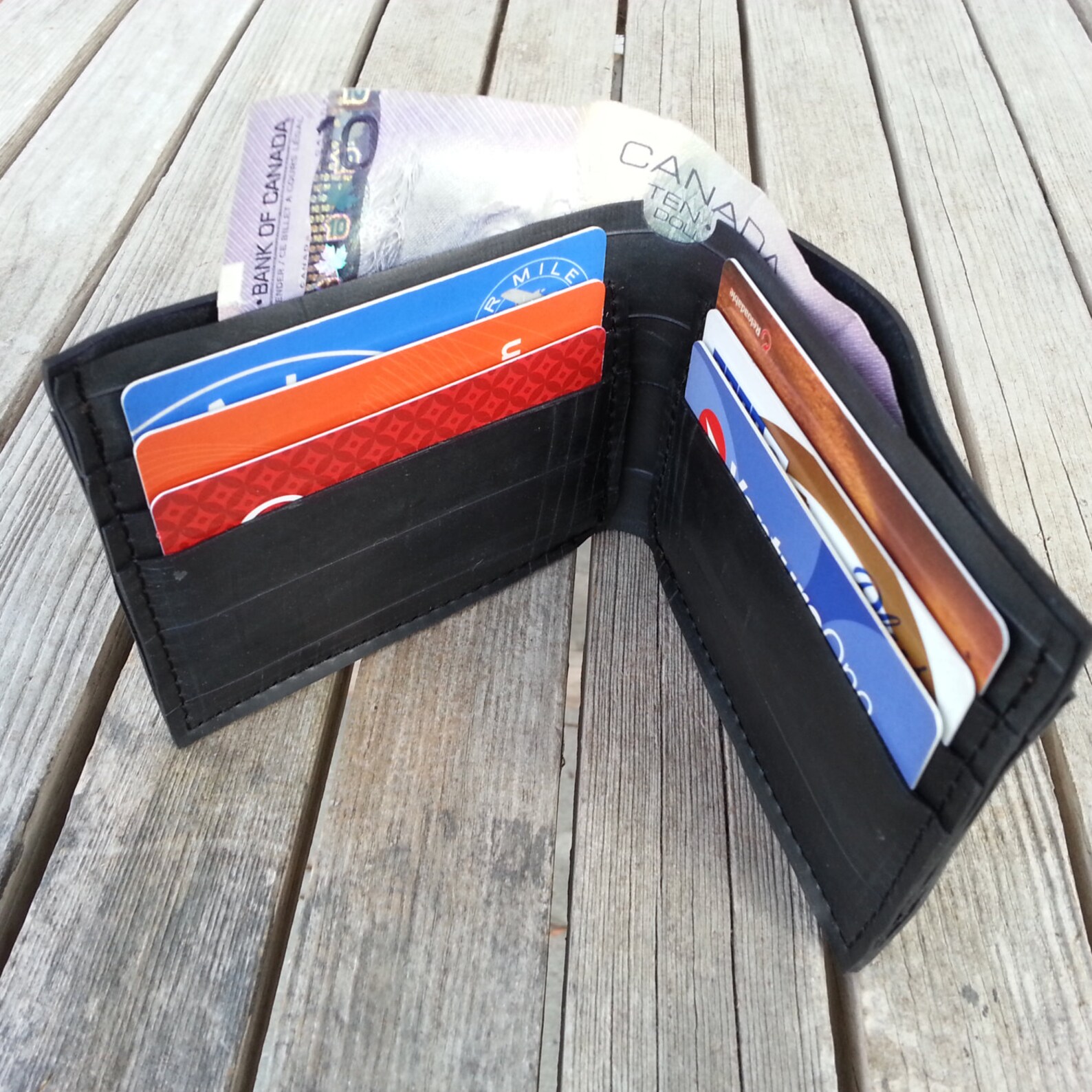REPURPOSED Bike Inner Tube Wallet Black Eco Wallet Mens Etsy
