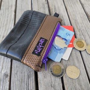 Petit porte-monnaie avec chambre à air - Chambres à air recyclées - Adapté aux vélos - Porte-monnaie végétalien - Rethink - Sacs oursins - Sac de tous les jours