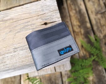 Mens Seatbelt Wallet with coin pocket - Recycled Wallet - Seat Belts - Vegan Wallet - Ecofriendly Wallet - Made in Canada by Urchin Bags