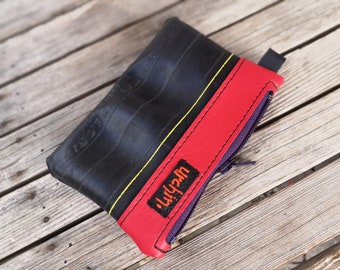 Eco Friendly Pouch - Recycled Bag - Bike Inner Tube - travel pouch zipper purse - repurposed, up cycled  made by Urchin Bags