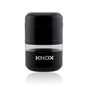 XBit Herb Grinder con finestra laterale espositiva, trasformabile in un sottile contenitore, design modulare multifunzionale da 6 pezzi (2,36 pollici, nero)