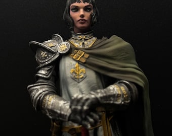 Estatua de Juana de Arco • Escultura de guerrero medieval • Regalo de decoración histórica