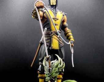 Escena de héroe ninja • Diorama de criatura dragón • Figura de acción coleccionable