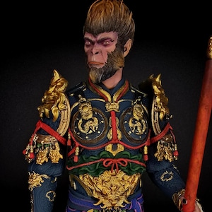 Mythical Monkey Warrior Statue – Hand Painted Limited Edition Figurine