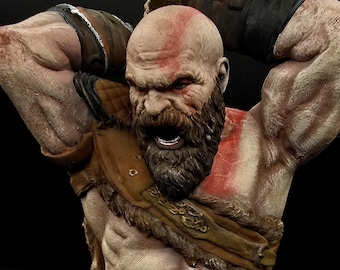 Escena de batalla de un guerrero mítico • Diorama de una criatura trol • Regalo de colección para jugadores