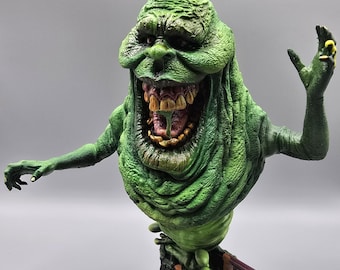 Estatua coleccionable de fantasma viscoso verde pintado a mano, fantasía y terror, decoración de Halloween