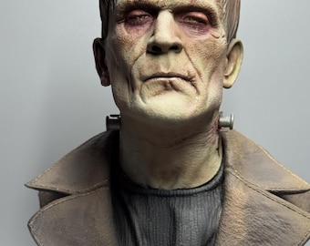 Escultura gótica de terror del monstruo de Frankenstein, clásica, coleccionable, decoración de Halloween, regalo artístico.