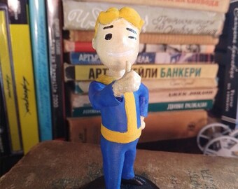 Vault Boy 3D printed figure - Thumbs Up, game art Vault Tec statue gamer gift
