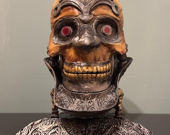 Conjunto decorativo de calavera Kapala: Soporte impreso en 3D y escultura de calavera