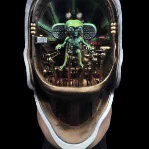 Figura de alienígena intergaláctico: decoración coleccionable de ciencia ficción, arte de fan, inspirada en la película.
