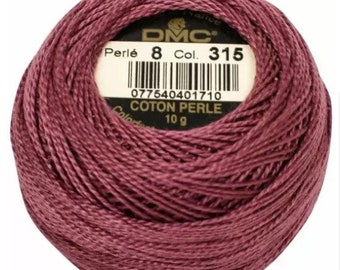 DMC Perle Cotton Thread Size 8 Medium Dark Antique Mauve 315