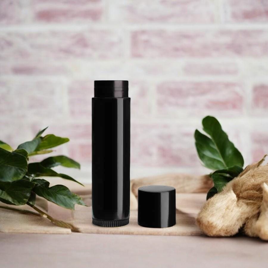 Nakpunar 100 pcs Empty Lip Balm Tubes - BPA Free, Made in USA (Black) - DIY Cosmetic, Customizes Wedding Favor Kit, Supplies for Lip Balms