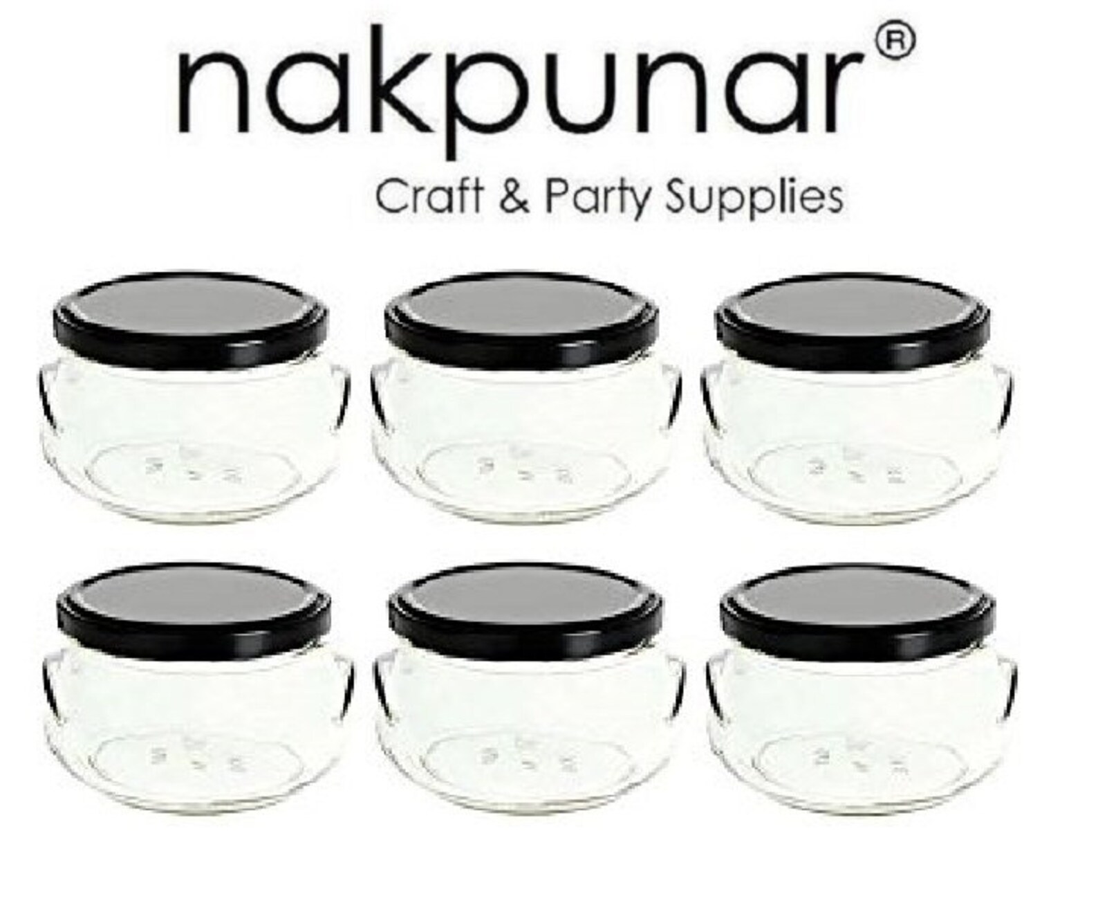 6 Pcs 6.75 Oz Glass Tureen Jars With Color Choice of Lid Etsy