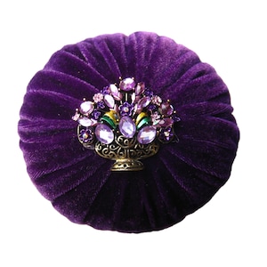 4in Purple Emery Pincushion / Pin Cushion Abrasive Pincushion image 1