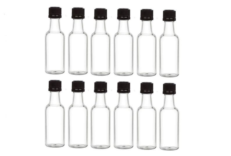 50 ml Mini Liquor Bottles with Black Tamper Evident Cap Mini Shot Alcohol Bottles Made in the USA image 1