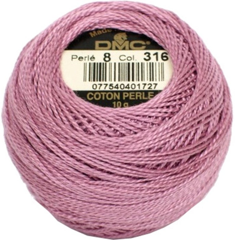 Pink DMC Perle Cotton Thread Size 8 956, 223, 347, 316 image 6