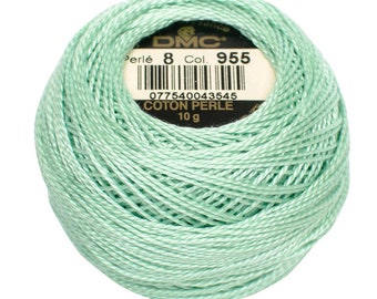DMC 955 Perle Cotton Thread | Size 8 | Nile Green