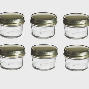 4 oz Mason Jars with Lids, Small Glass Jars for Jam, Jelly, Honey, Spices, Wedding Favors, Baby Shower Favors, Craft Storage, Food Storage