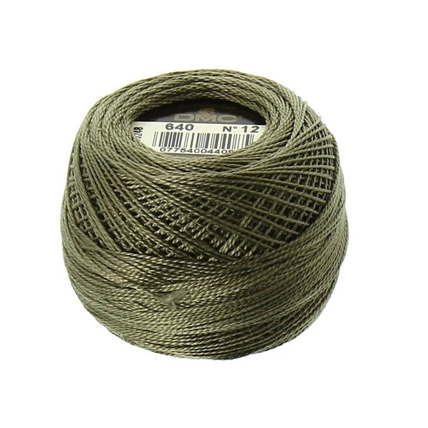 DMC 640 Perle Cotton Thread | Size 12 | Very Dark Beige Gray