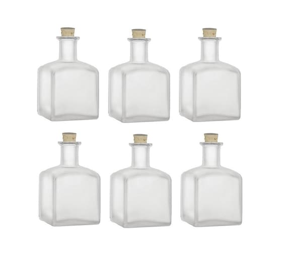 Mini botellas de vidrio de Color rectangulares botellas bonitas