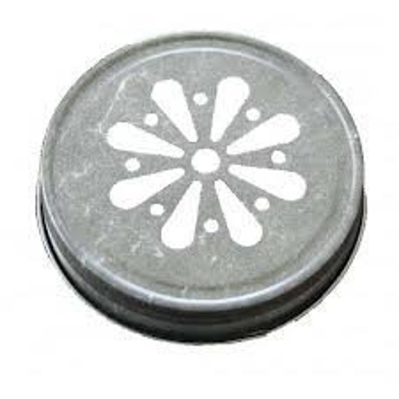 12 Pcs Pewter Daisy Mason Jar Lid for Regular Mouth Mason Jars Etsy