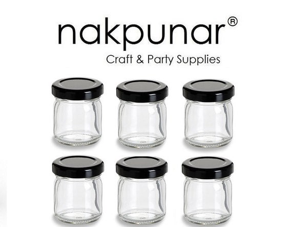 Set of 6, 16 oz Glass Jar with Lug Lid