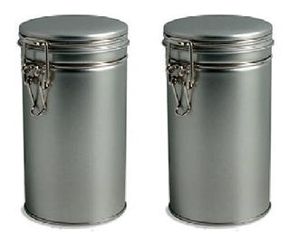 2 pcs Airtight Tea Coffee Tins with Latch