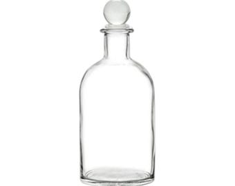 Empty Boston Round Glass Bottle with Round Stopper 8.5 oz (250 ml) Storage and Organization